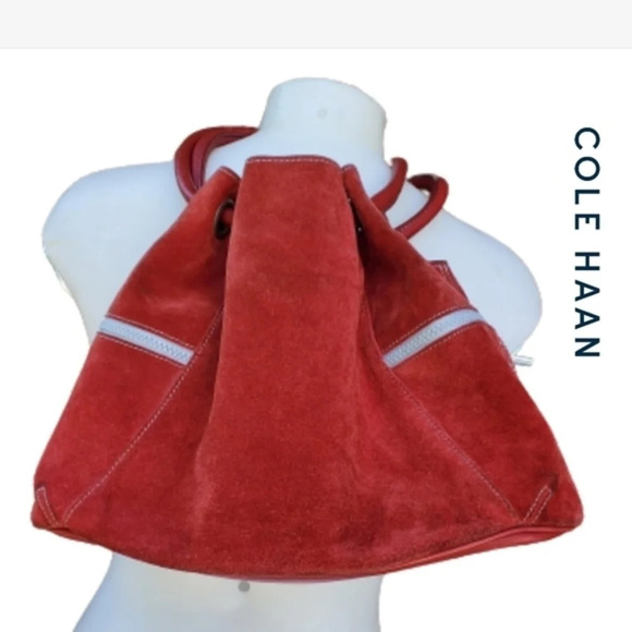 Cole Haan Handbags - Cole‎ Haan gathered  suede satchel